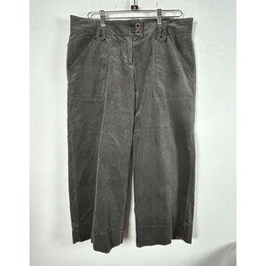 CAbi Womens Size 12 Soft Black Corduroy Cropped Pants Stretch Style 704 New $88
